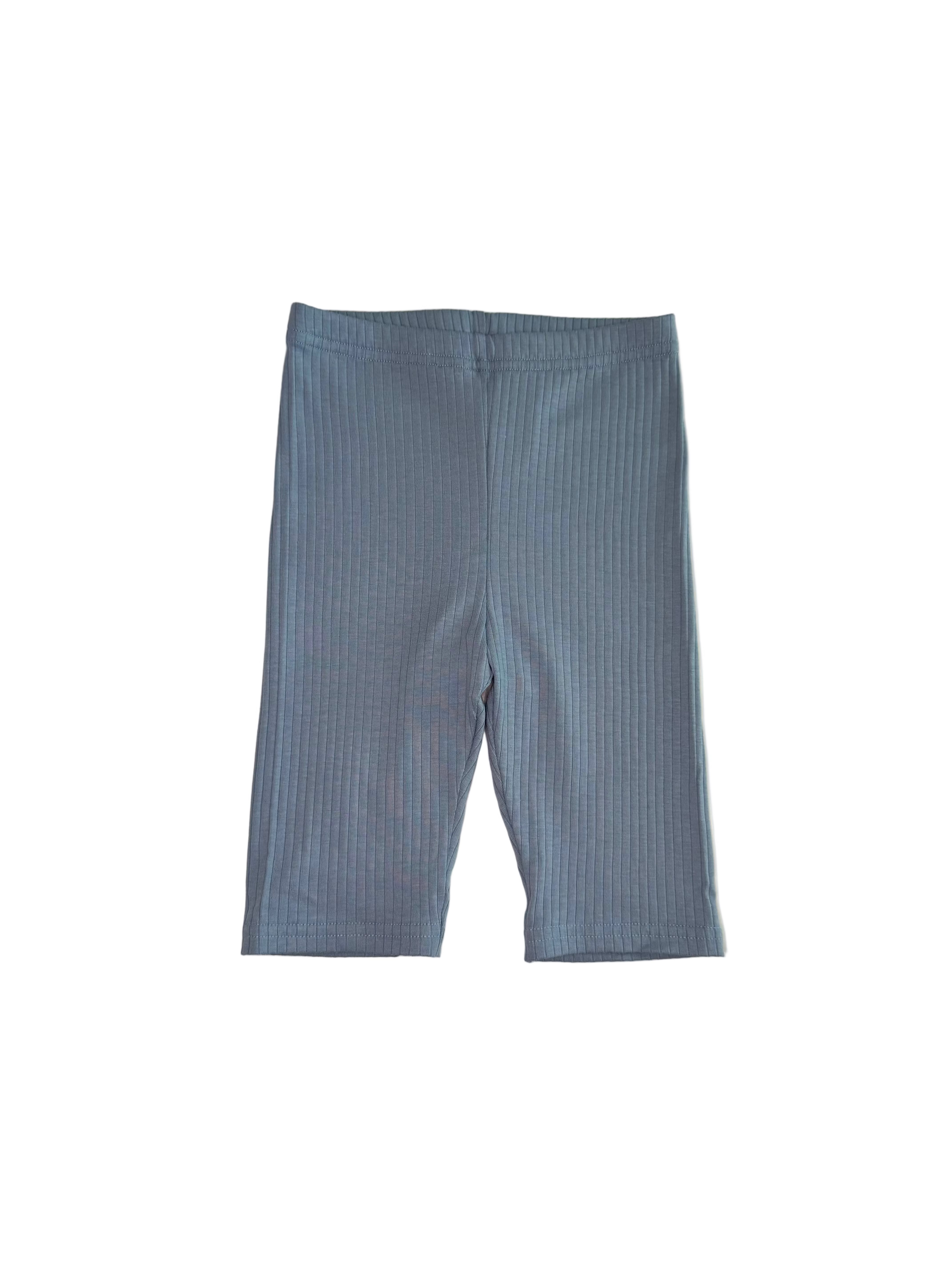 Ribbi biker-shortsit, vaaleansininen